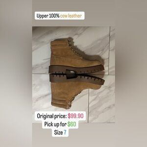 Brown timberland like boots 🪵🔥